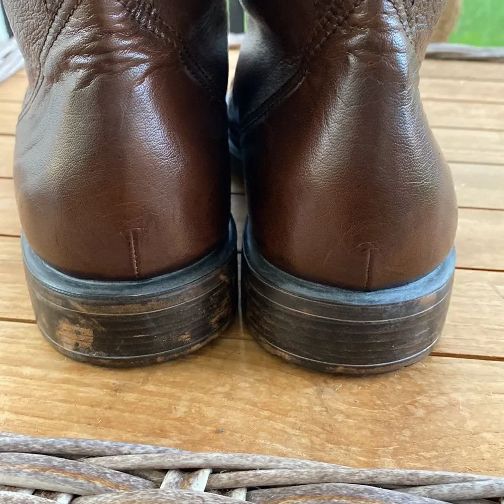 Geox Brown Leather Mid Calf Boots 45